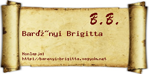 Barényi Brigitta névjegykártya